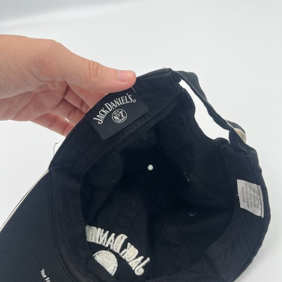 Jack Daniels Baseball Hat Cap Black Adjustable Strap Black White Party Summer - Picture 8 of 8